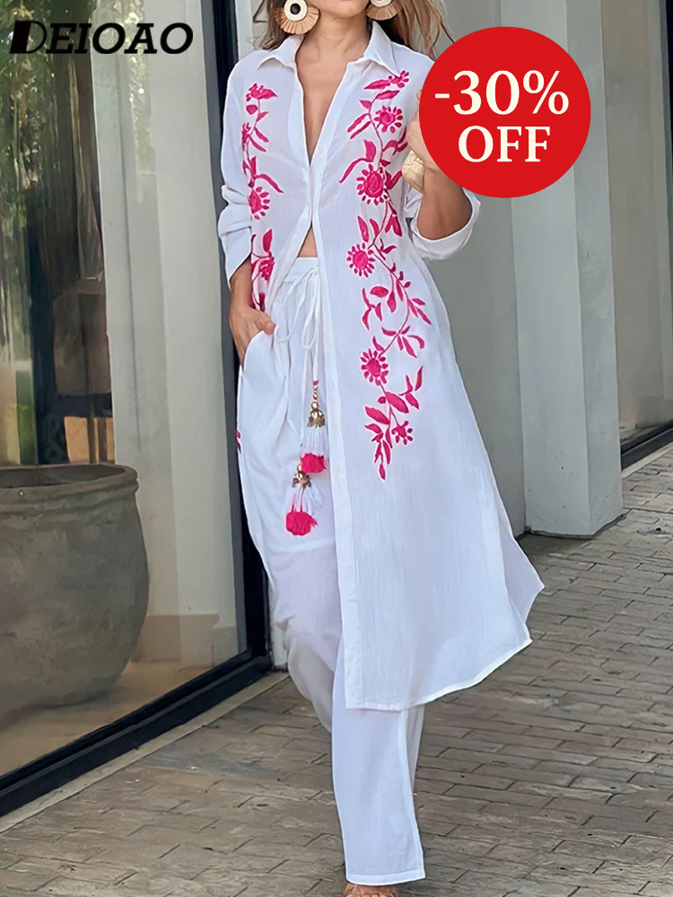 Conjunto de Dos Piezas con Estampado Floral