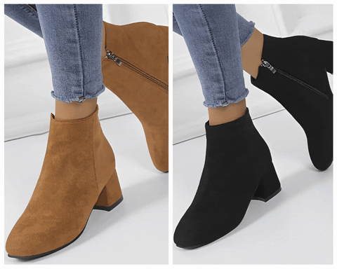 Low-cut boots with heels