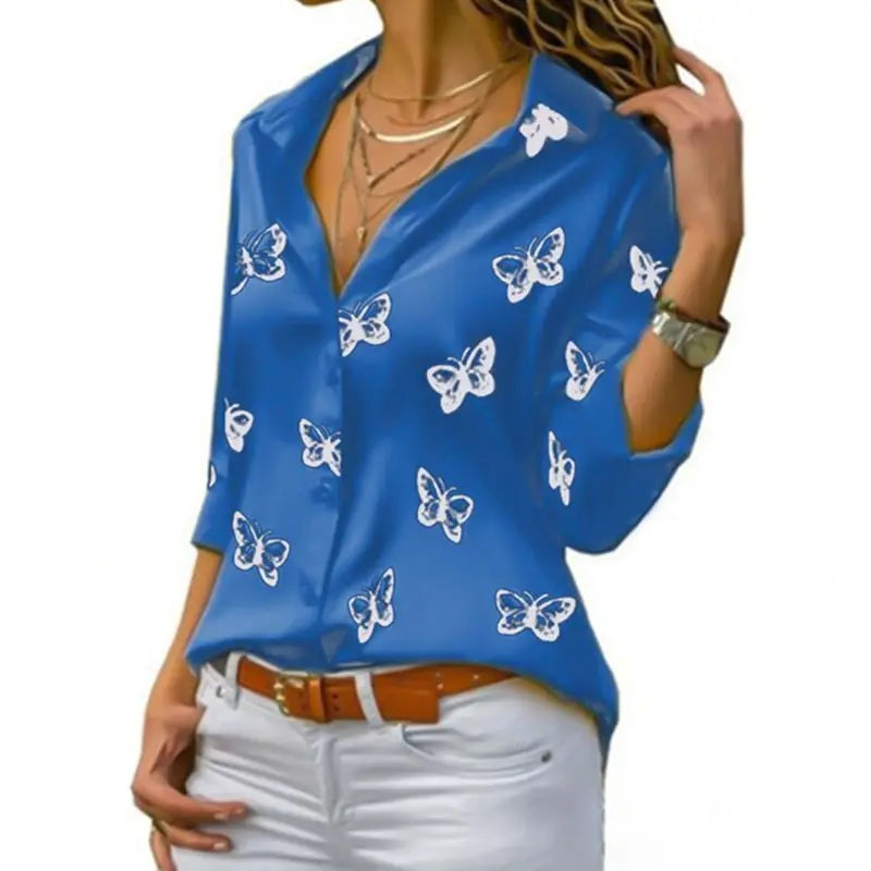Blusa Estampa de Mariposas