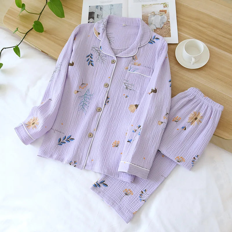 Crepe Cotton Pajama Set
