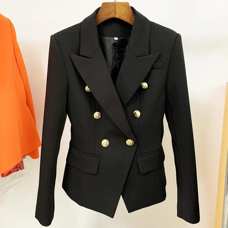 Blazer Elegante Botones de León, Corte Slim Fit, Tallas S-5XL