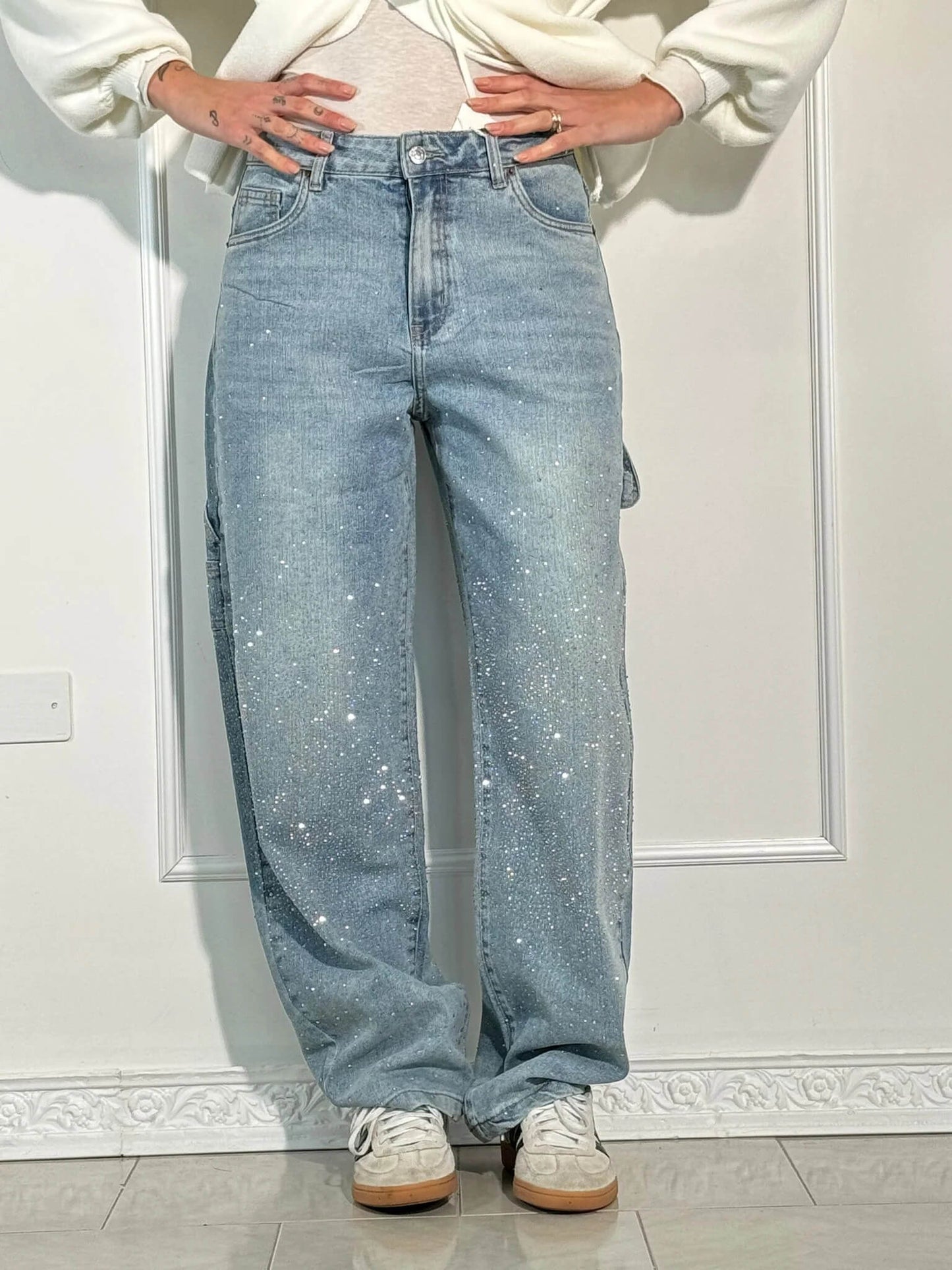 Pantalón vaquero glitter
