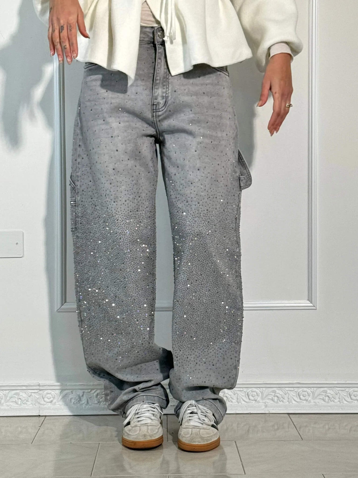 Pantalón vaquero glitter