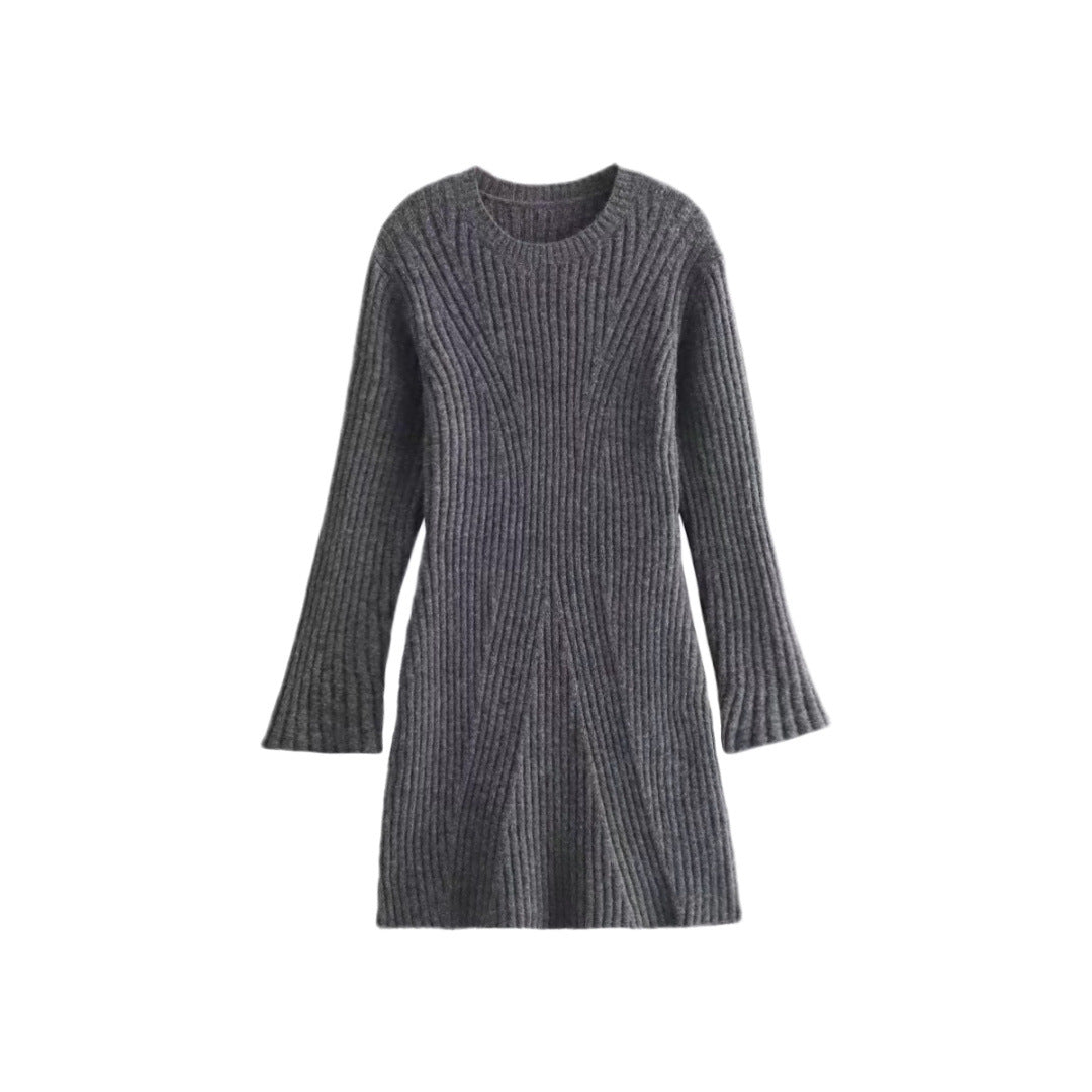 Venna - Midi vestido de punto de canalé