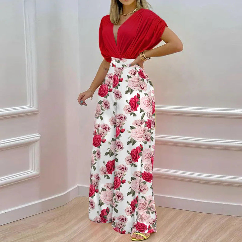 Conjunto de Dos Piezas Pantalones Wide-Leg