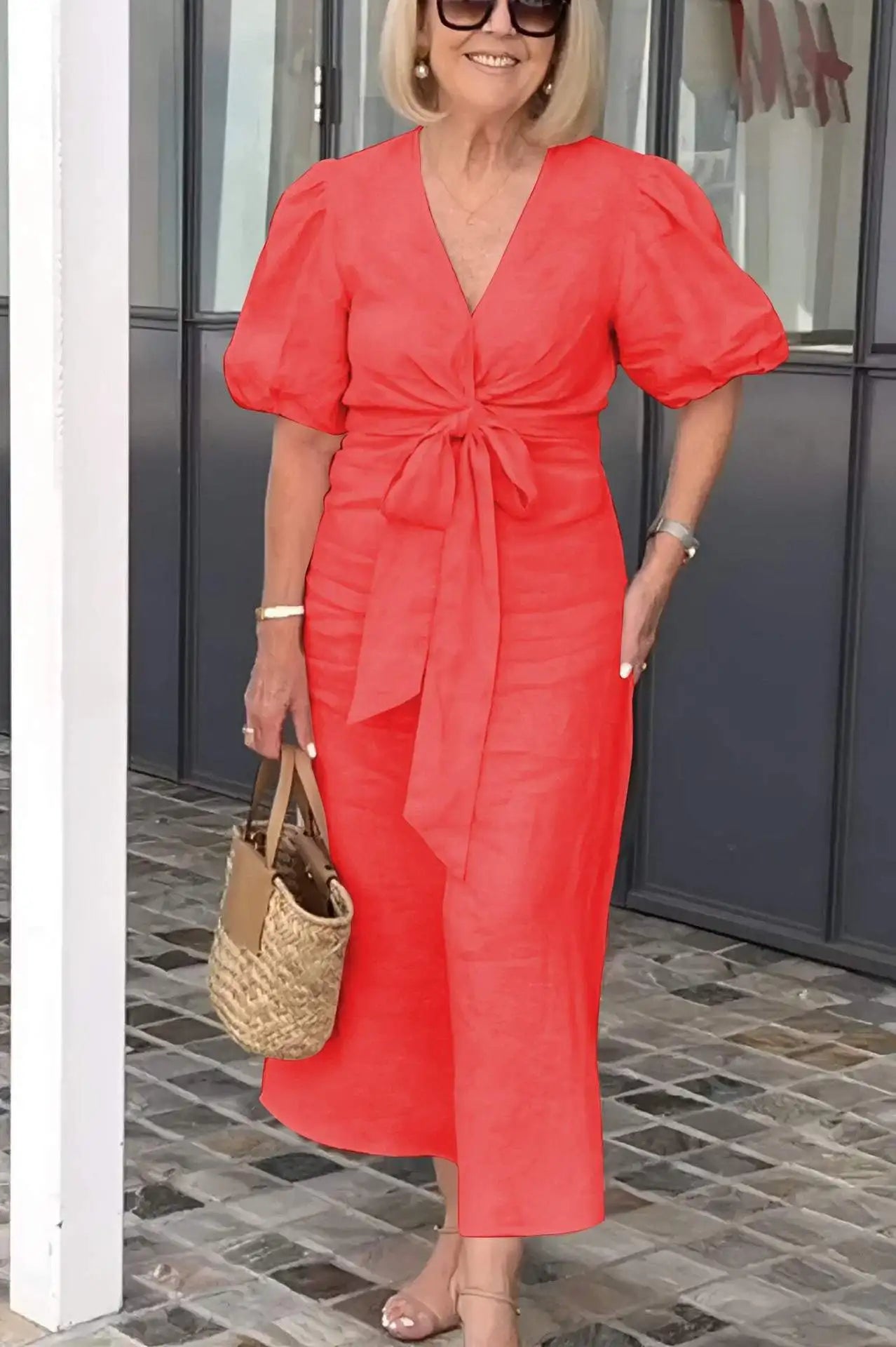 Vestido Plus Size Casual para Primavera y Verano