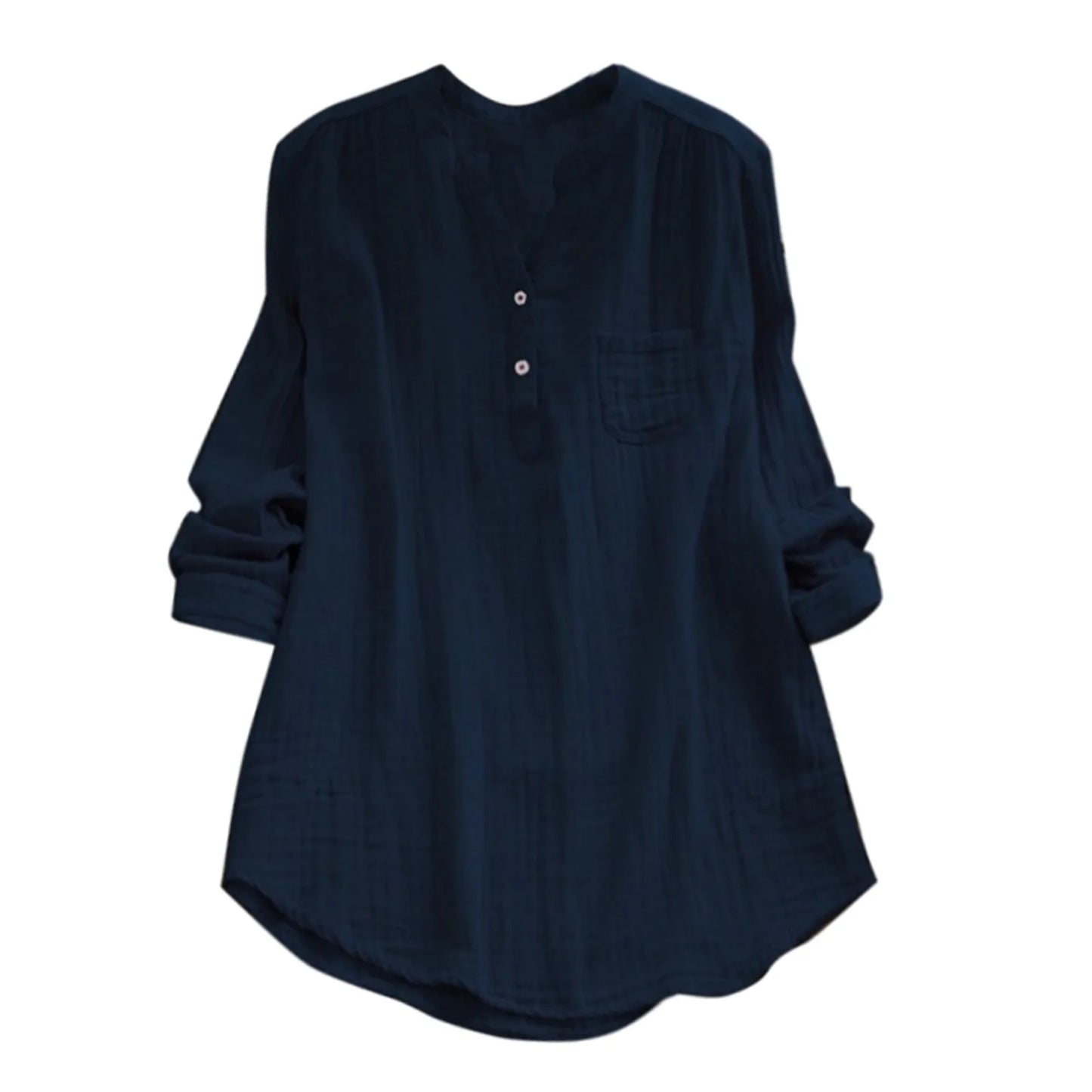 Blusa holgada de Algodón y Lino