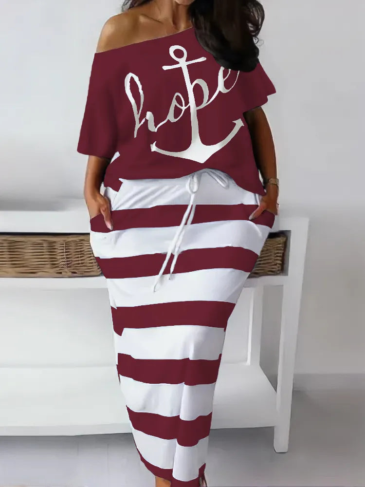 Conjunto Naval Casual de Talla Grande
