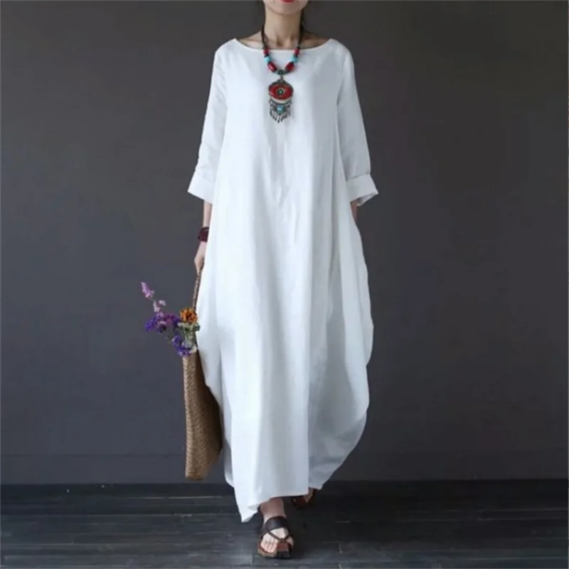 Long Linen Dress (M-5XL)