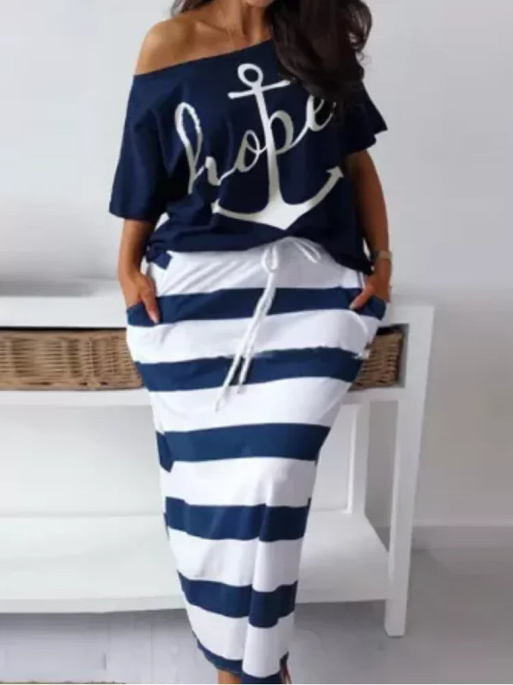 Conjunto Naval Casual de Talla Grande