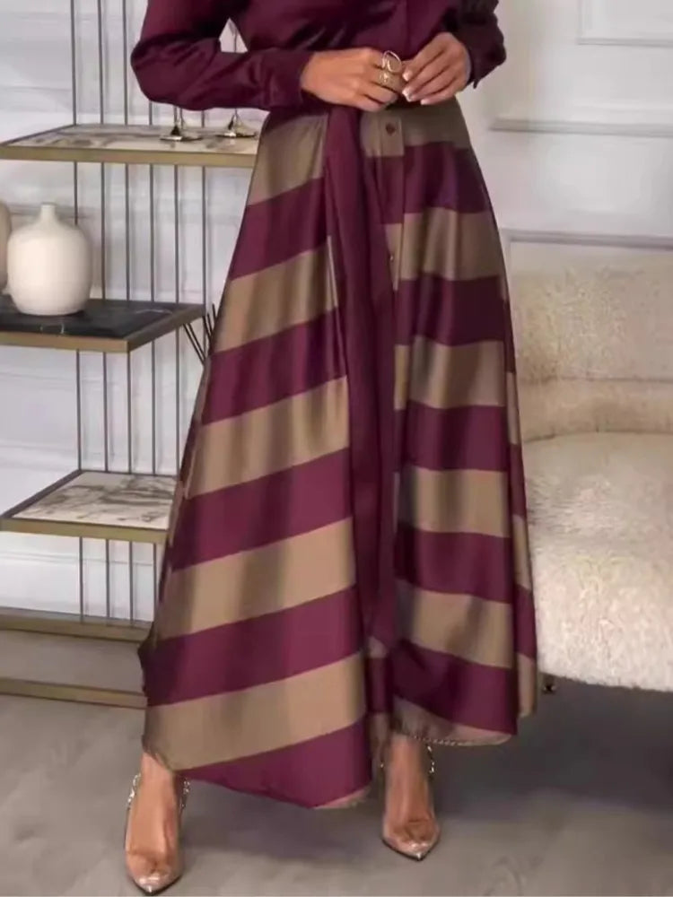 Vestido Estilo Británico Retro Color Vino