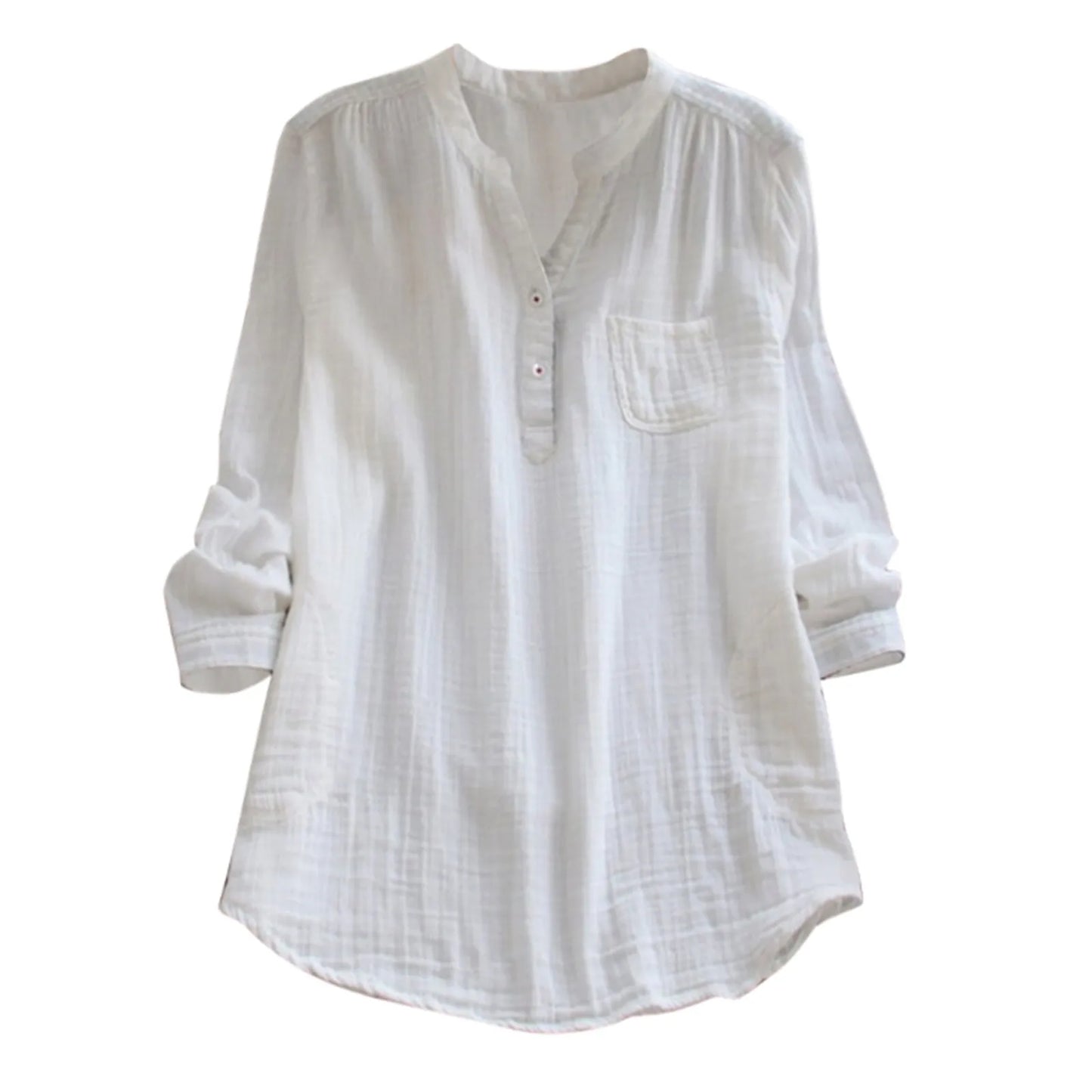 Blusa holgada de Algodón y Lino
