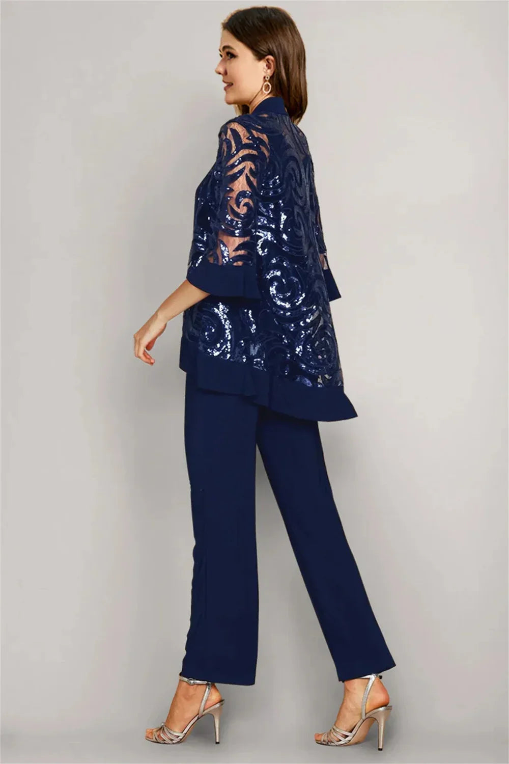 Conjunto Formal de Tres Piezas para Madre de la Novia Plus Size