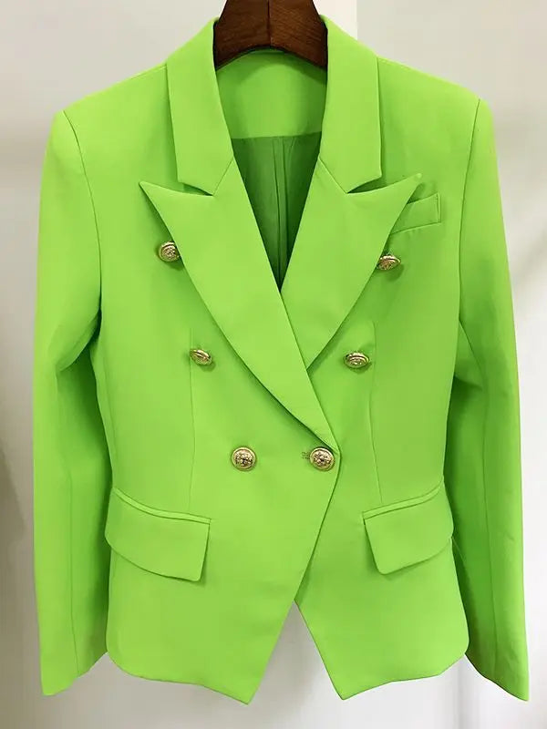 Blazer Elegante Botones de León, Corte Slim Fit, Tallas S-5XL