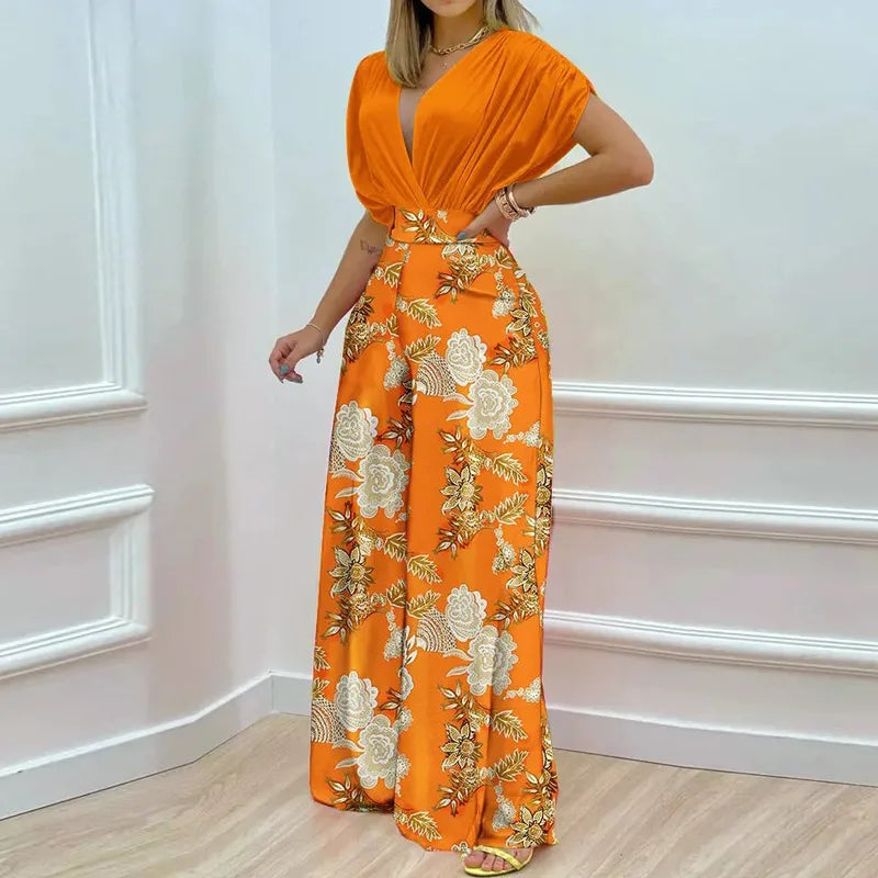 Conjunto de Dos Piezas Pantalones Wide-Leg