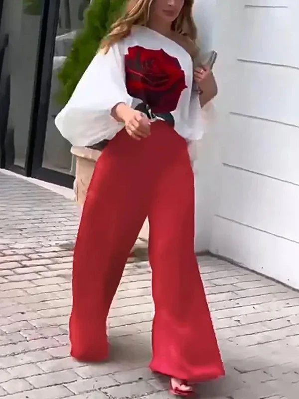 Blusa de Verano con Estampado de Rosas