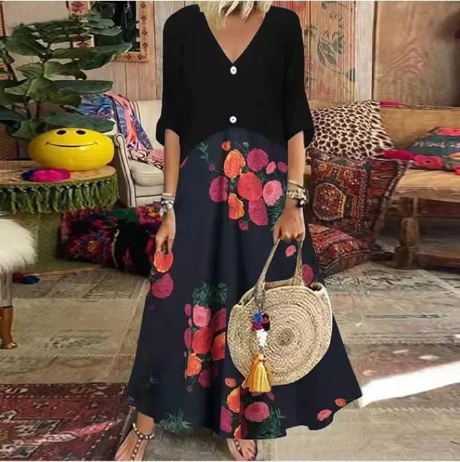 Long Printed Dress Spring 2024