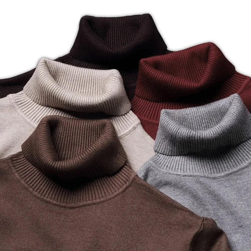 High-neck wool sweater