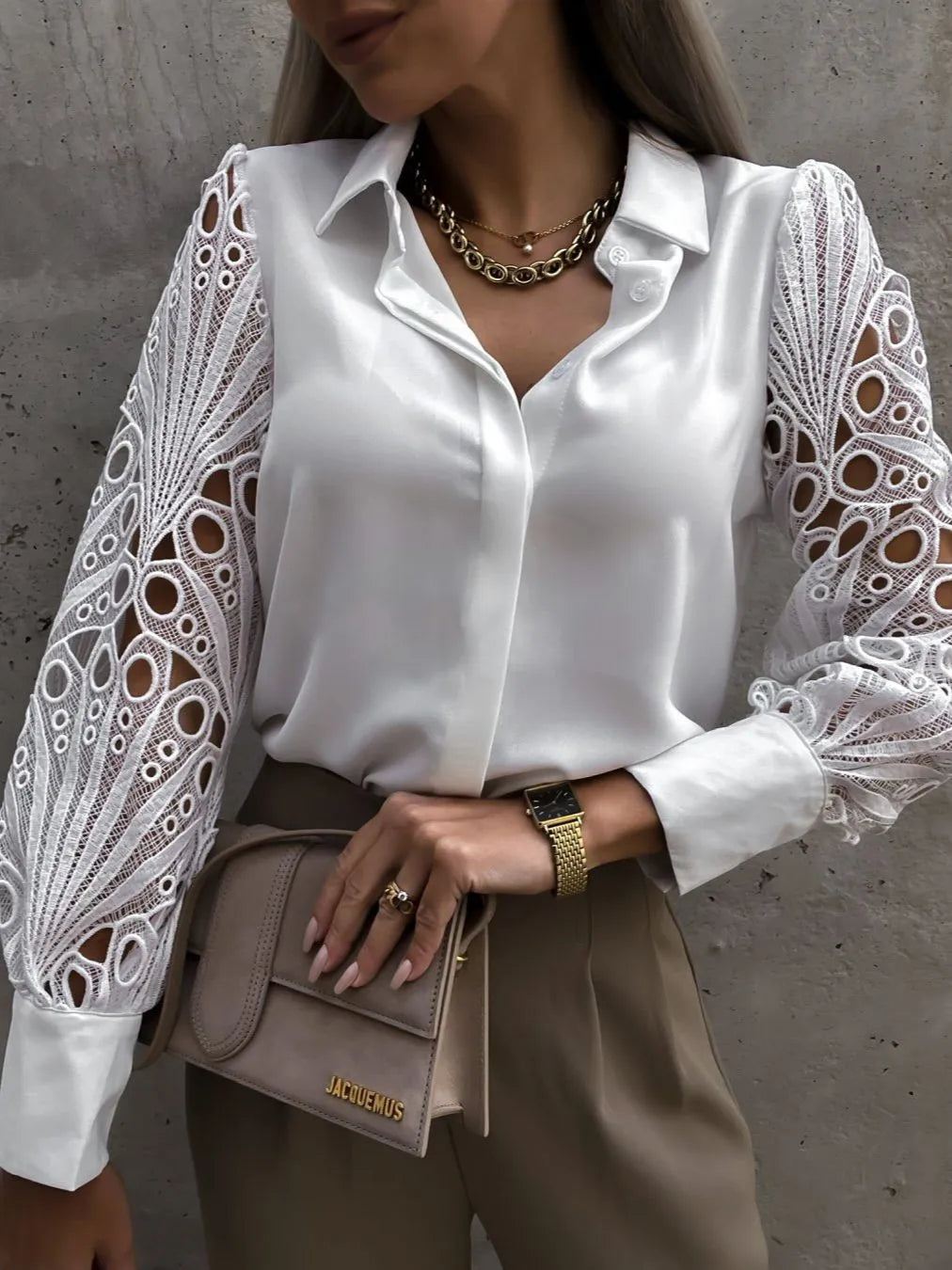 Blusa Blanca de Encaje