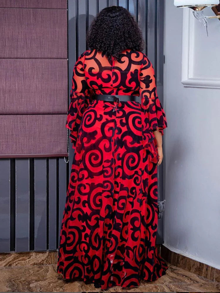 Vestido de Chiffon Plus Size