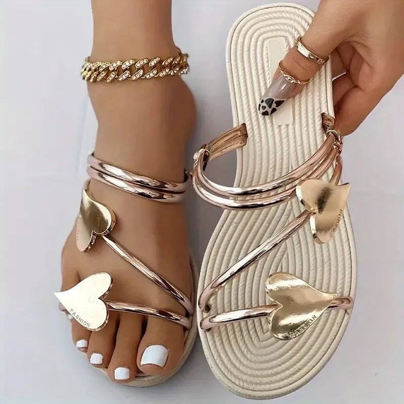 Flat Sandals with Heart (35-43)