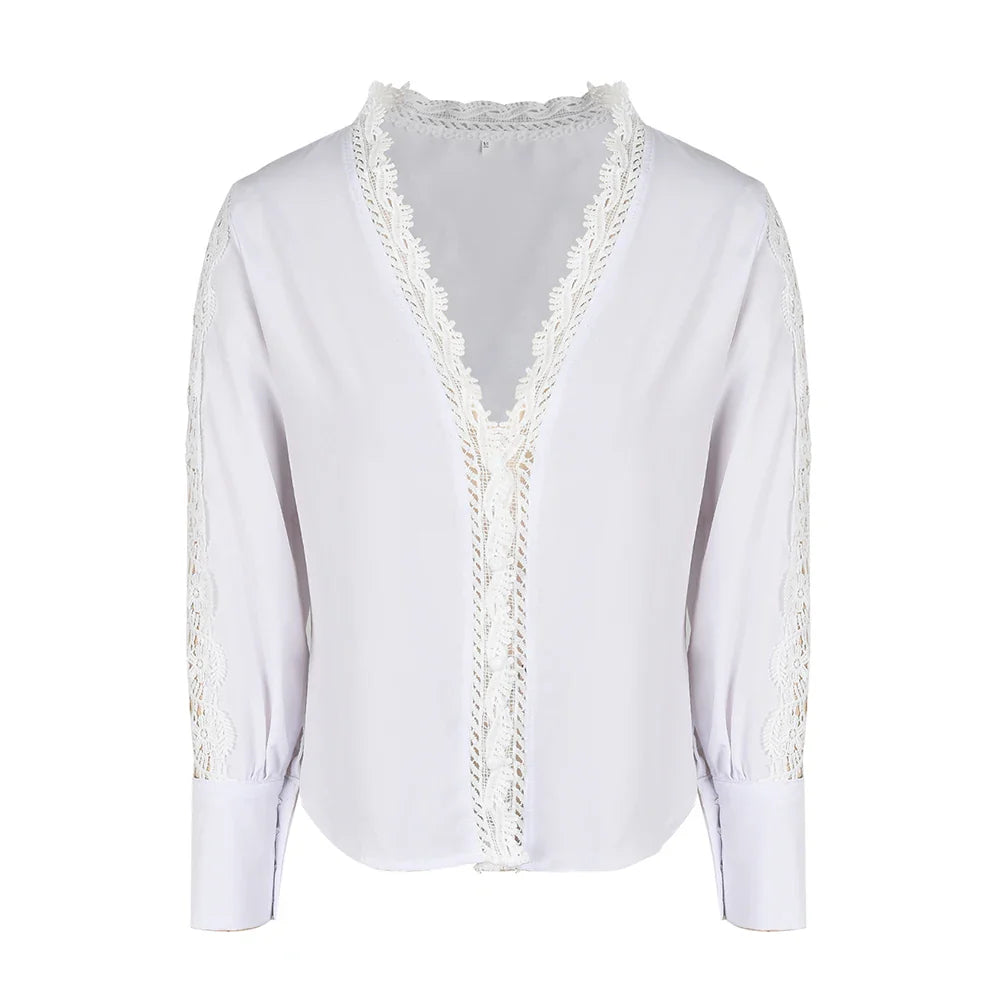 Blusa de Encaje Estilo Vintage
