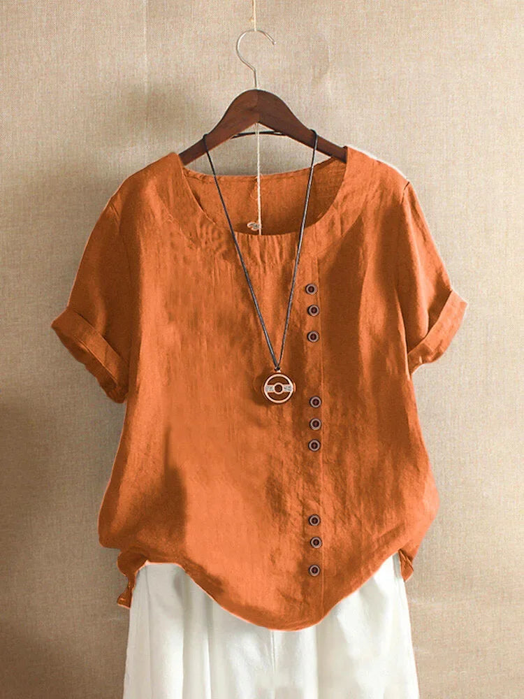 Blusa de Lino y Algodón (S - 5XL)