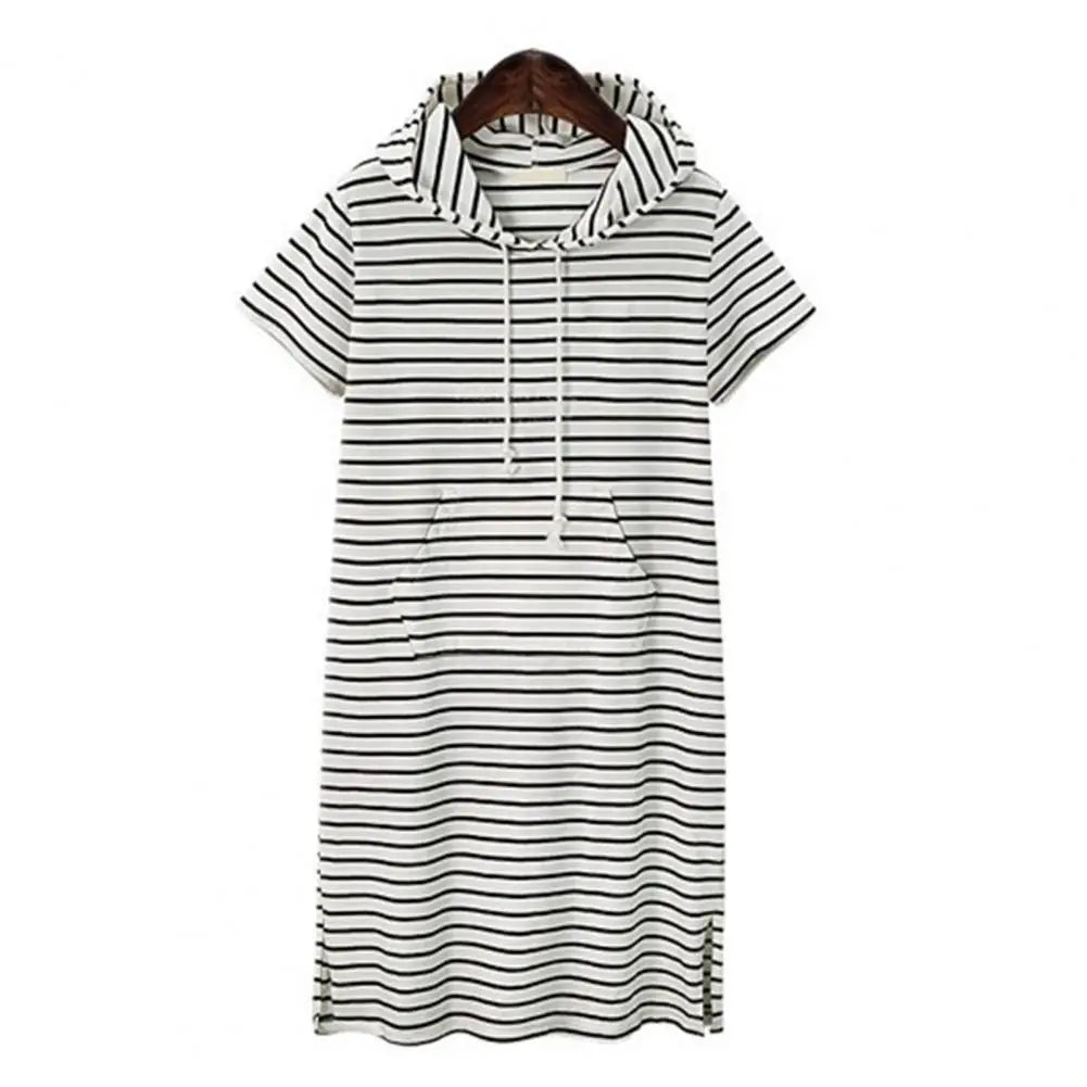 Vestido Deportivo con Capucha a Rayas