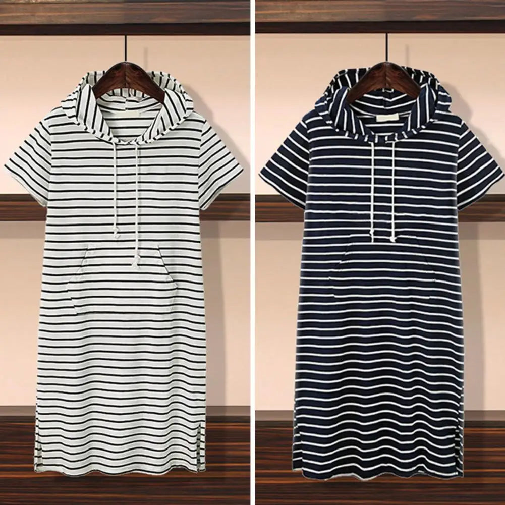 Vestido Deportivo con Capucha a Rayas