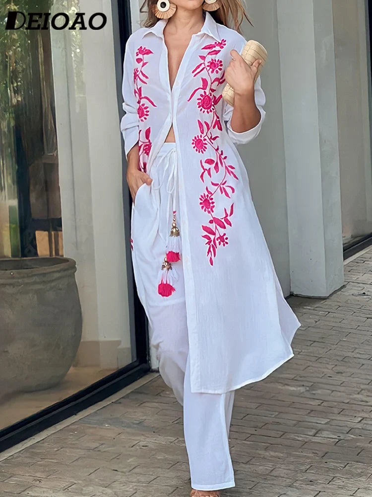 Conjunto de Dos Piezas con Estampado Floral