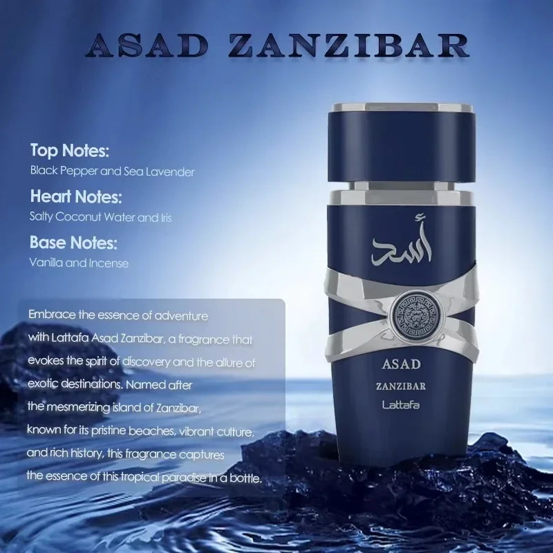 Asad Zanzibar Eau de Parfum - Colección Exclusiva de Fragancias (100ml)