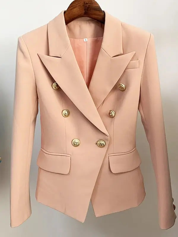 Blazer Elegante Botones de León, Corte Slim Fit, Tallas S-5XL