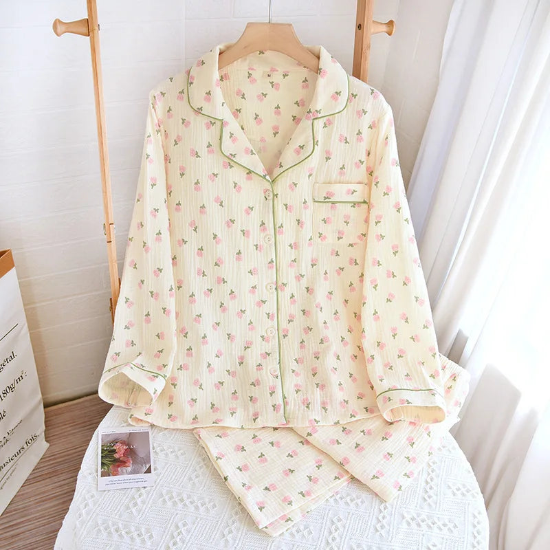 Crepe Cotton Pajama Set
