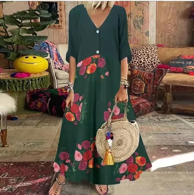 Long Printed Dress Spring 2024