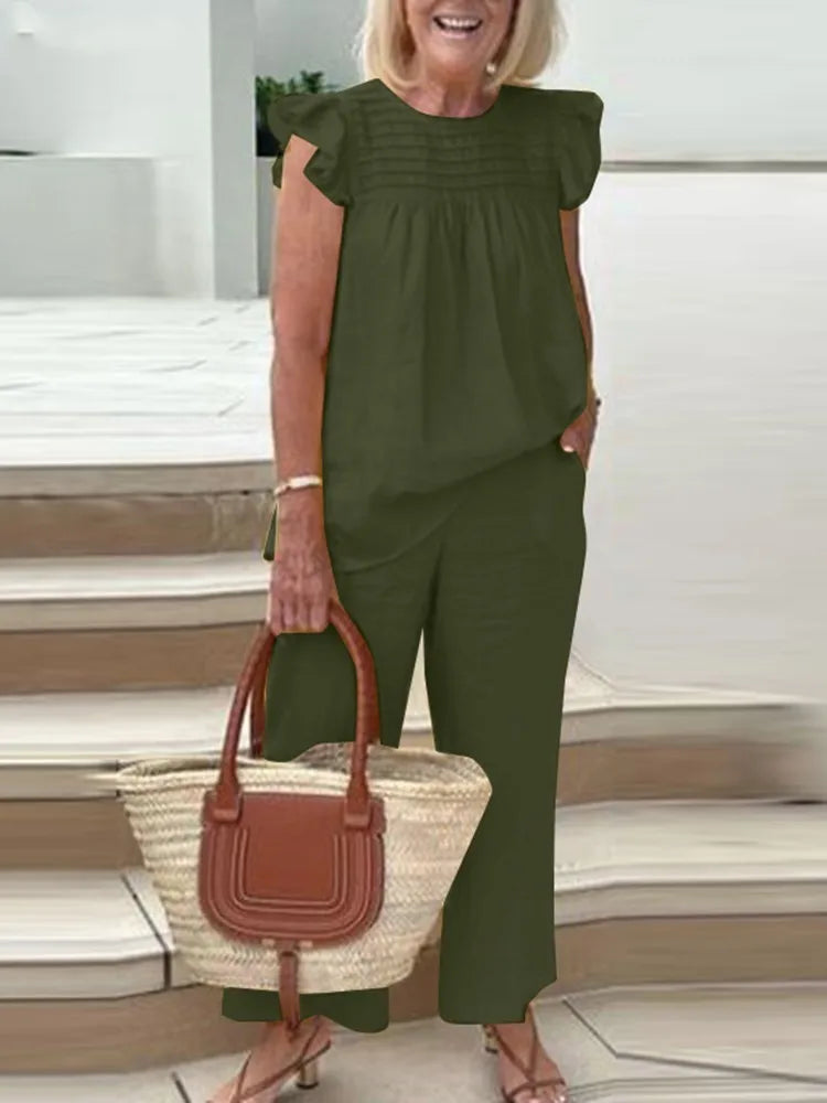 Conjunto Casual con Volantes