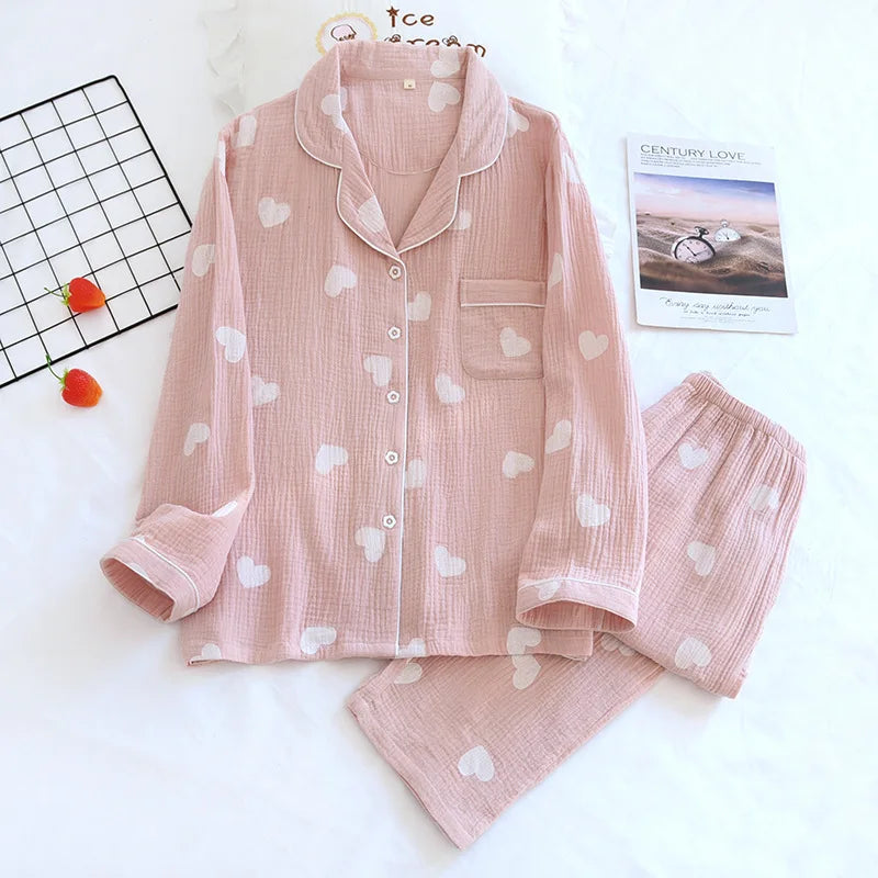 Crepe Cotton Pajama Set