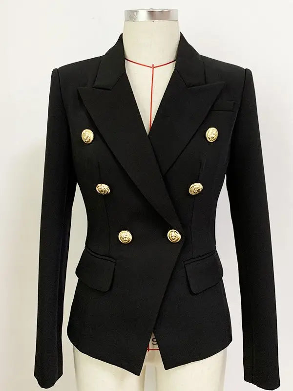 Blazer Elegante Botones de León, Corte Slim Fit, Tallas S-5XL