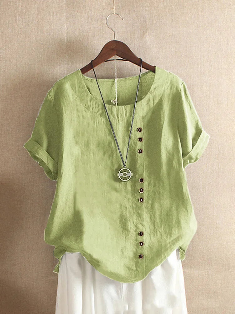 Blusa de Lino y Algodón (S - 5XL)