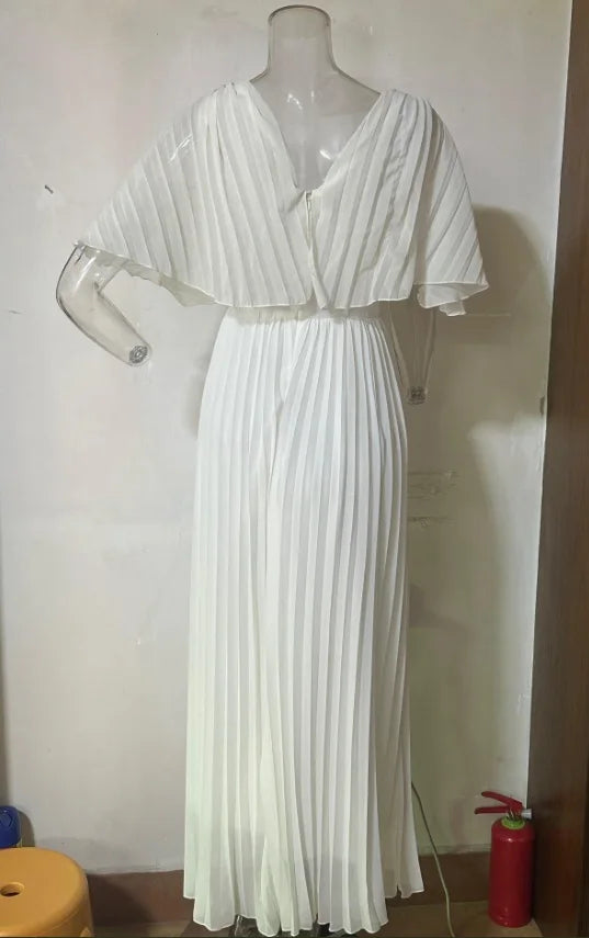 Vestido Plisado de Primavera/Verano