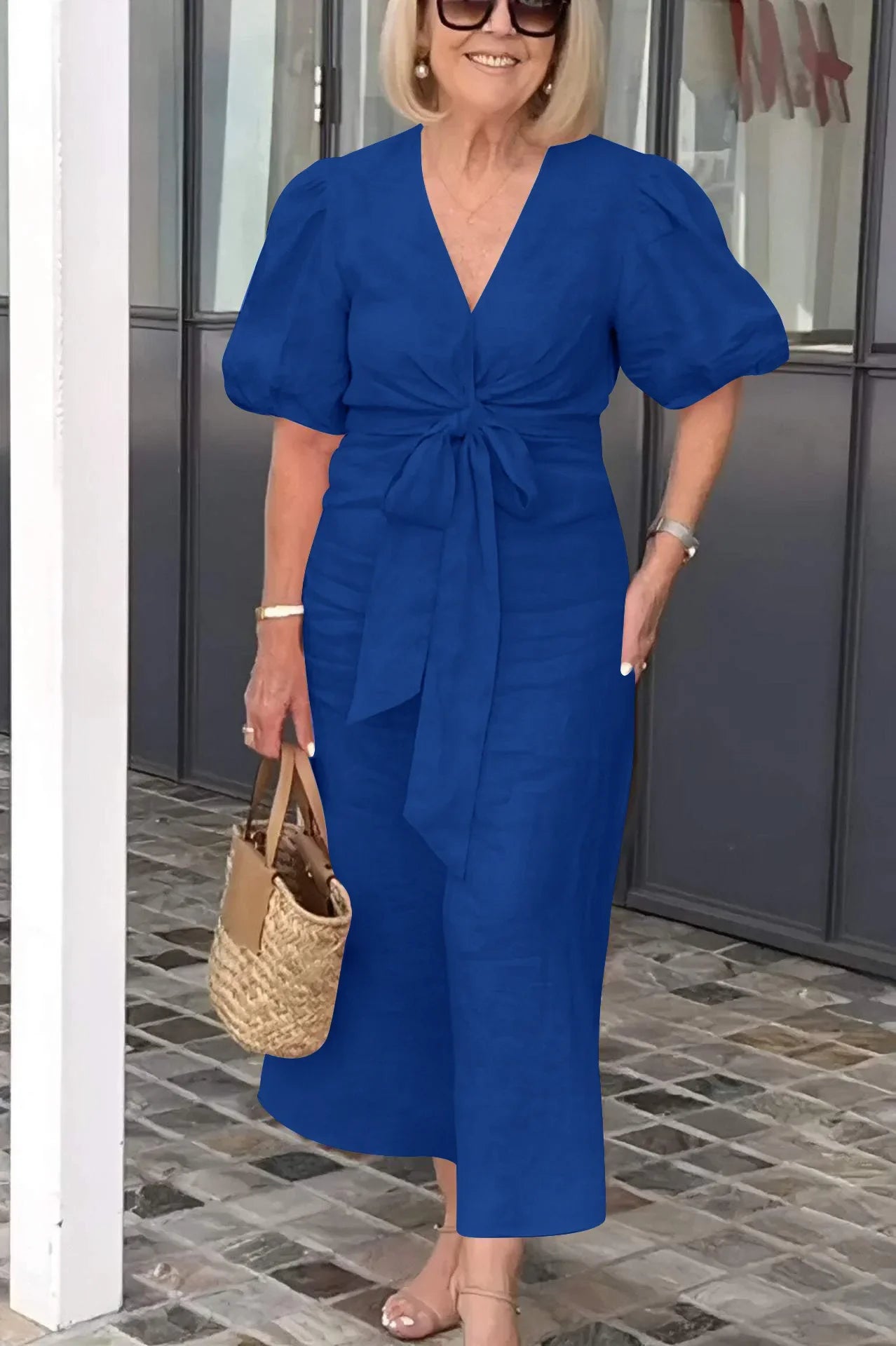 Vestido Plus Size Casual para Primavera y Verano