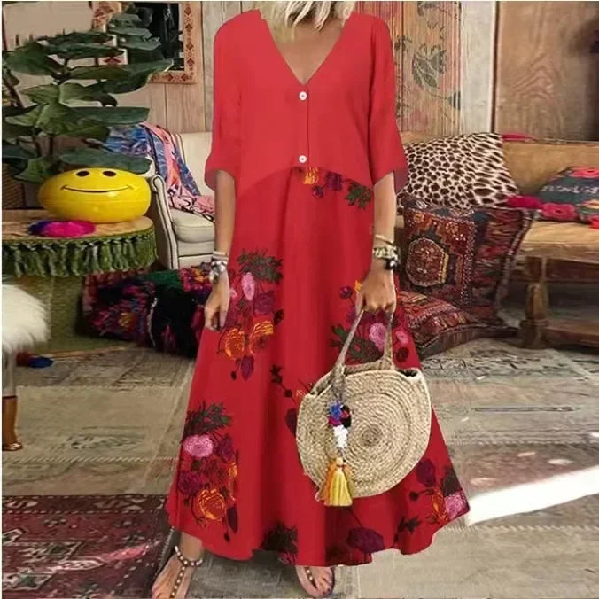 Long Printed Dress Spring 2024