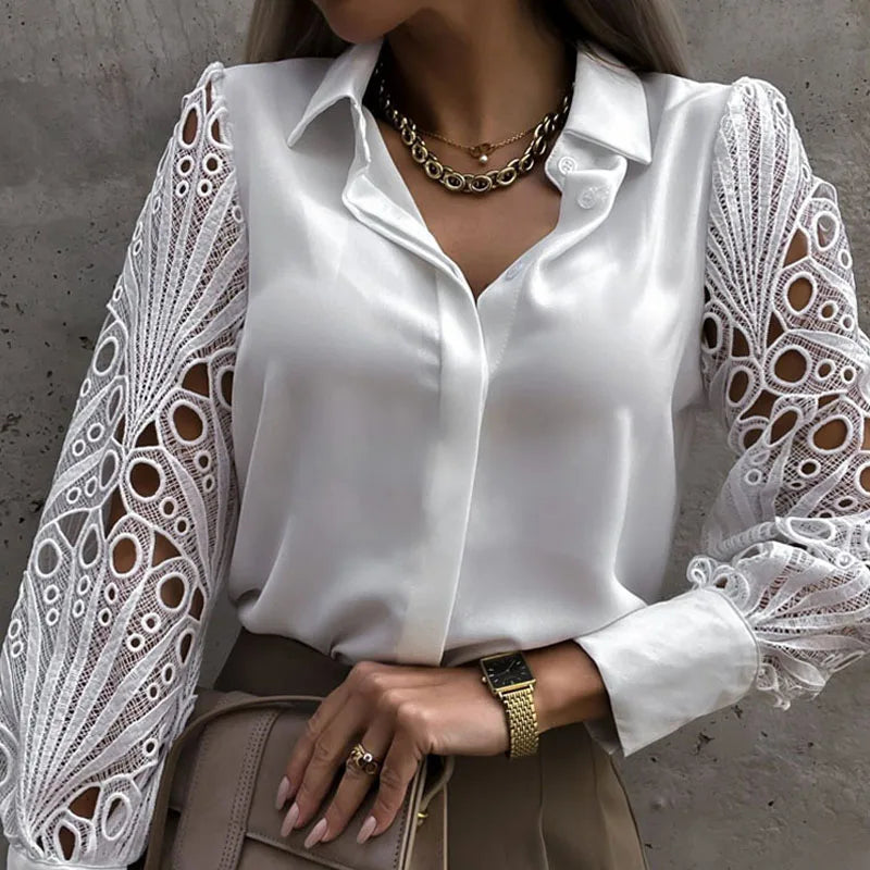 Blusa Blanca de Encaje