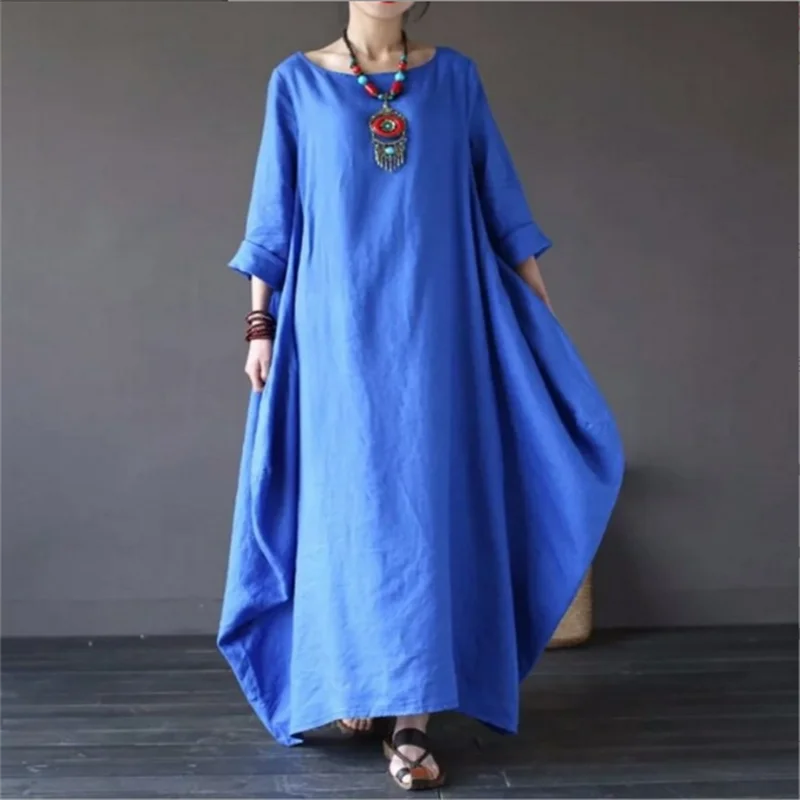 Long Linen Dress (M-5XL)