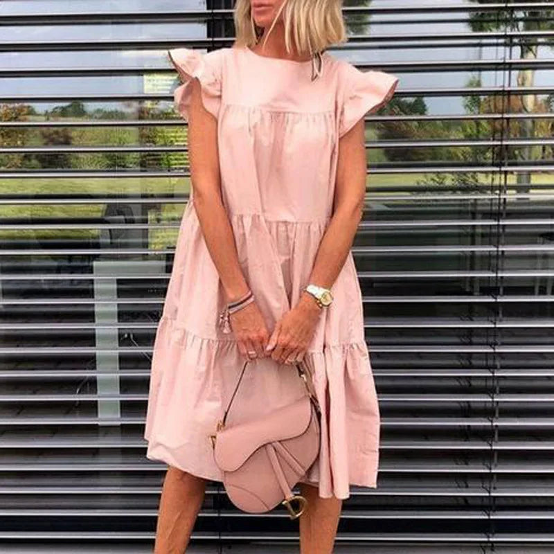 Vestido Midi Volanteado