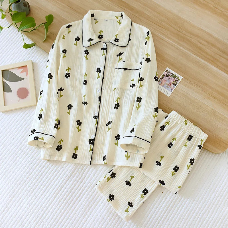 Crepe Cotton Pajama Set