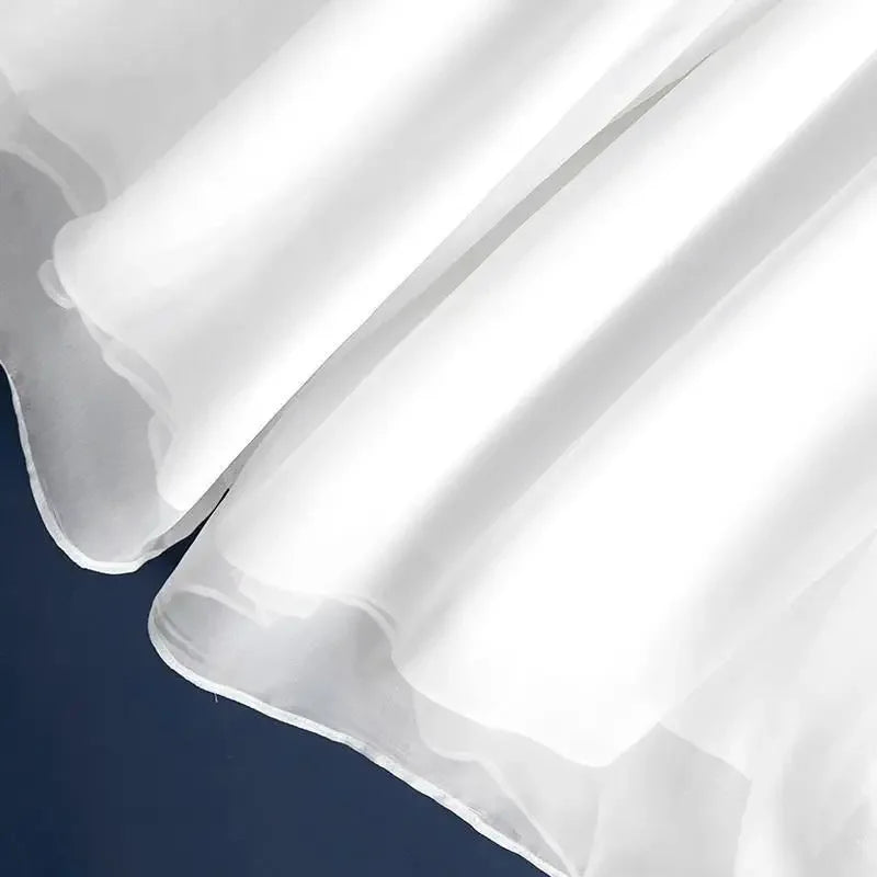 Pantalón Ancho de Chiffon Drapeado