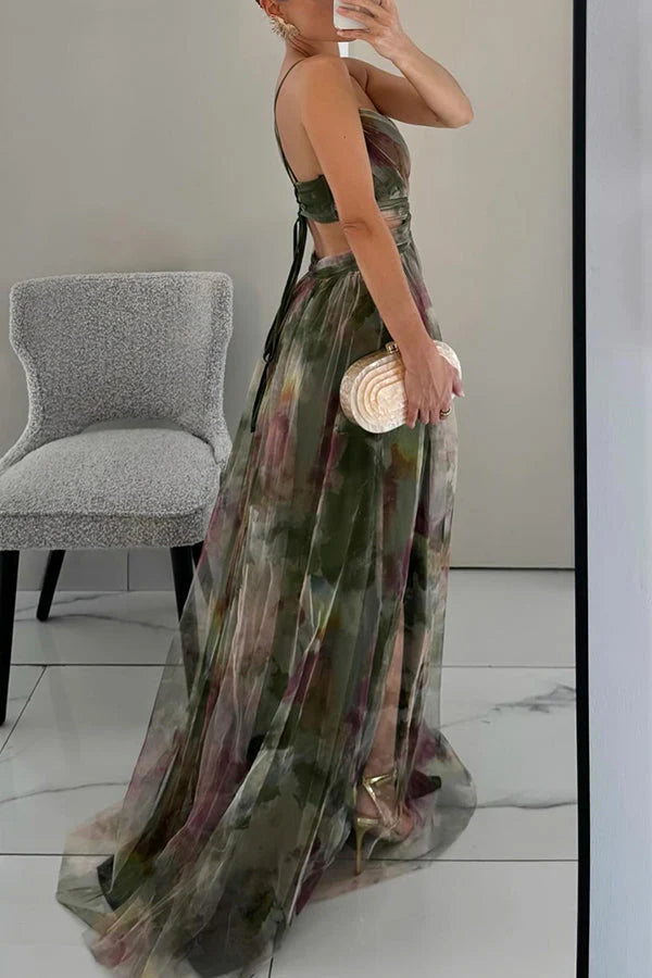 Alicia - Encantador vestido largo con estampado floral