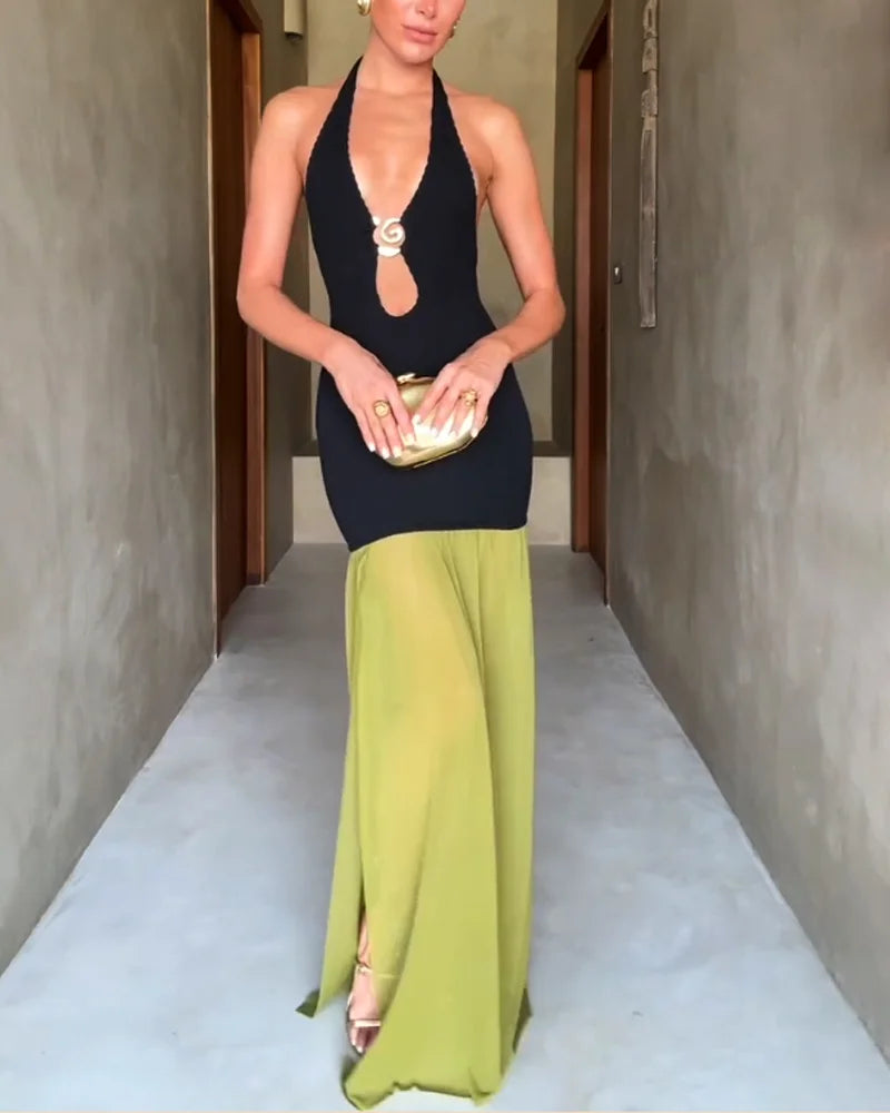 Lena - Long dress with straps