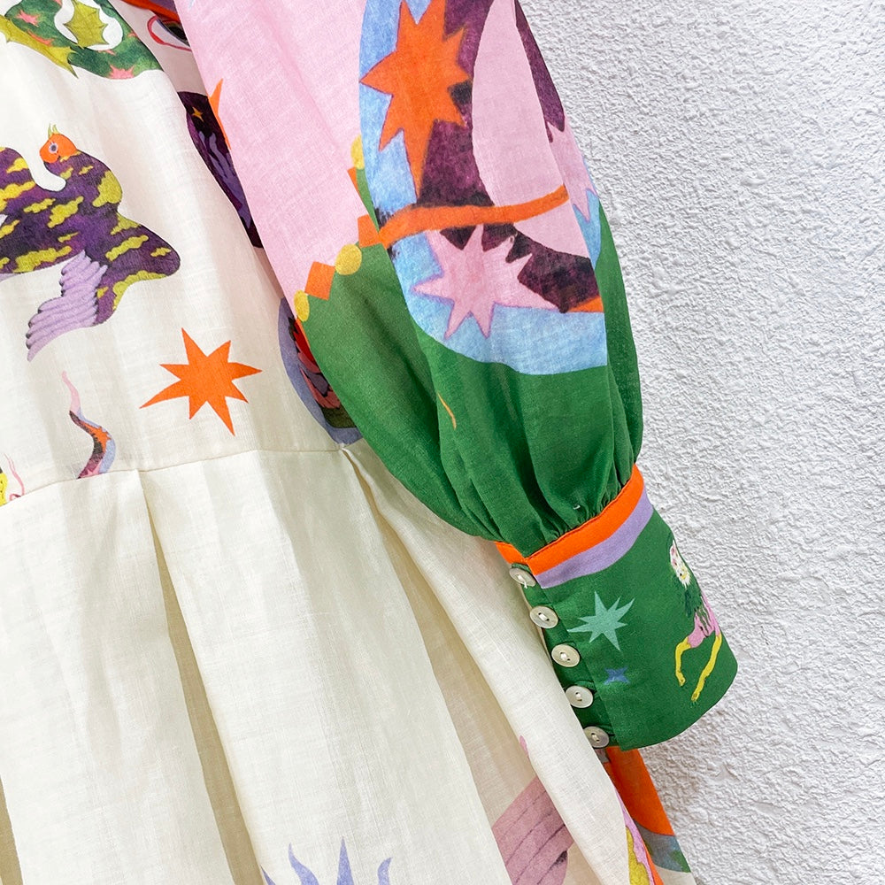 Fiorella - Long printed dress