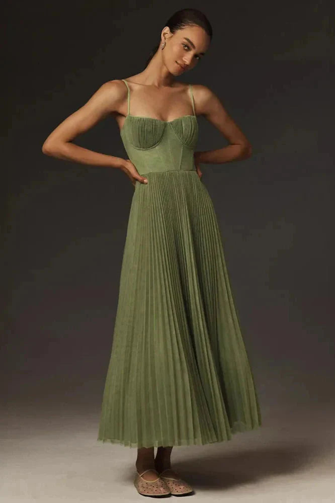 ISABELLA | VESTIDO MIDI ELEGANTE PLISADO